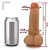 Realistic big dildo Spock - Pinto de borracha realístico flexível com escroto e ventosa - 19x5,2cm - cor bege - Imagem 2