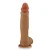 Realistic big dildo Porrete - Pinto de borracha realístico flexível com escroto e ventosa - 29x6cm - cor bege - Imagem 4