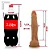 Realistic big dildo Porrete - Pinto de borracha realístico flexível com escroto e ventosa - 29x6cm - cor bege - Imagem 3