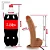 Realistic big dildo Bichão - Pinto de borracha realístico flexível com escroto, vibrador e ventosa - 22x5cm - cor bege - Imagem 2