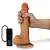 Realistic big dildo Queridão - Pinto de borracha realístico flexível com escroto, vibrador e ventosa - 22x5cm - cor bege - Imagem 1