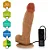 Realistic big dildo Queridão - Pinto de borracha realístico flexível com escroto, vibrador e ventosa - 22x5cm - cor bege - Imagem 5