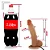 Realistic big dildo Queridão - Pinto de borracha realístico flexível com escroto, vibrador e ventosa - 22x5cm - cor bege - Imagem 2