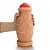 Realistic big dildo Cogumelo - Pinto de borracha realístico flexível com ventosa - 23x8,8cm - cor bege - Imagem 1