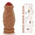 Realistic big dildo Cogumelo - Pinto de borracha realístico flexível com ventosa - 23x8,8cm - cor bege - Imagem 6