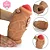 Realistic big dildo Cogumelo - Pinto de borracha realístico flexível com ventosa - 23x8,8cm - cor bege - Imagem 2