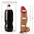 Realistic big dildo Reborn - Pinto de borracha realístico flexível com escroto e ventosa - 33x9,6cm - cor bege - Imagem 3