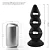 Realistic big butt plug Graduado G - Plug Anal Grande Flexível 23 x 7,6cm - cor preto - Imagem 4