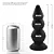 Realistic big butt plug Graduado G - Plug Anal Grande Flexível 23 x 7,6cm - cor preto - Imagem 3