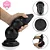 Realistic big butt plug Graduado G - Plug Anal Grande Flexível 23 x 7,6cm - cor preto - Imagem 2