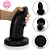 Realistic big butt plug Morteiro - Plug Anal Grande Flexível 22 x 7,5cm - cor preto - Imagem 2