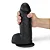 Realistic big dildo Bonitão - Pinto de borracha realístico flexível com escroto e ventosa - 21x6,5cm - cor preto - Imagem 1