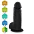 Realistic big dildo Bonitão - Pinto de borracha realístico flexível com escroto e ventosa - 21x6,5cm - cor preto - Imagem 8