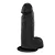 Realistic big dildo Bonitão - Pinto de borracha realístico flexível com escroto e ventosa - 21x6,5cm - cor preto - Imagem 5
