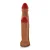 Realistic big dildo Gemêos - Pinto de borracha Duplo realístico flexível com escroto - 36x7,3cm - cor bege - Imagem 7