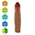 Realistic big dildo Gemêos - Pinto de borracha Duplo realístico flexível com escroto - 36x7,3cm - cor bege - Imagem 8