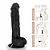 Realistic big dildo Eros  - Pinto de borracha realístico flexível com escroto, vibrador e ventosa - 20x4,5cm - cor preta - Imagem 4