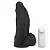 Realistic big dildo Large - Pinto de borracha realístico com escroto, vibrador e ventosa - 21x6,5cm - cor preta - Imagem 4