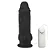 Realistic big dildo Large - Pinto de borracha realístico com escroto, vibrador e ventosa - 21x6,5cm - cor preta - Imagem 5