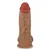 Realistic big dildo Corajoso - Pinto de borracha realístico flexível com ventosa - 38 x 11,5cm - cor bege - Imagem 4