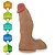 Realistic big dildo Corajoso - Pinto de borracha realístico flexível com ventosa - 38 x 11,5cm - cor bege - Imagem 6
