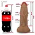 Realistic big dildo Corajoso - Pinto de borracha realístico flexível com ventosa - 38 x 11,5cm - cor bege - Imagem 3