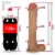 Realistic big dildo Cacete - Pinto de borracha realístico flexível com ventosa - 33 x 6,8cm - cor bege - Imagem 2