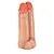 Realistic big dildo Duplo Amigos- Pinto de borracha realístico para dupla penetração vaginal e anal flexível com escroto- 18x7,5cm - cor bege - Imagem 6