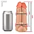 Realistic big dildo Duplo Amigos- Pinto de borracha realístico para dupla penetração vaginal e anal flexível com escroto- 18x7,5cm - cor bege - Imagem 2