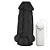 Realistic big dildo Super Amigos - Pinto de borracha realístico para dupla penetração vaginal e anal flexível com escroto, vibrador e ventosa - 16,5 x 6,5cm - cor preta - Imagem 5