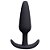 Plug anal cônico em silicone toque aveludado com puxador - 2,5x3,2 cm - cor preta - Imagem 3