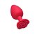 Plug anal formato rosa em silicone toque aveludado - 10,0x4,0cm - Imagem 5