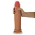 Realistic big dildo Fabuloso - Pinto de borracha realístico flexível com ventosa - 30x6,8cm - cor bege - Imagem 1
