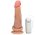 Realistic big dildo Miércoles - Pinto de borracha realístico com vibrador e ventosa - 15 x 4,5cm - cor bege - Imagem 6