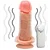 Realistic big dildo Miércoles - Pinto de borracha realístico com vibrador e ventosa - 15 x 4,5cm - cor bege - Imagem 3