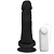 Realistic big dildo Miércoles - Pinto de borracha realístico com vibrador e ventosa - 15 x 4,5cm - cor preta - Imagem 1