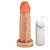 Realistic big dildo Lindo - Pinto de borracha realístico com vibrador e ventosa - 14,5 x 4cm - cor bege - Imagem 5