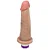 Realistic big dildo Miércoles - Pinto de borracha realístico flexível com vibrador recarregável - 15x4,5cm - cor bege - Imagem 4