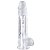 Pênis grande realístico vibrador recarregável de silicone transparente com saliências em alto relevo e ventosa - 25,5x5,5cm - Imagem 1