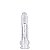 Pênis grande realístico vibrador recarregável de silicone transparente com saliências em alto relevo e ventosa - 22x4,2cm - Imagem 2