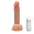 Realistic big dildo Zeus - Pinto de borracha realístico flexível com escroto, vibrador e ventosa - 20x4,5cm - cor bege - Imagem 6