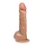 Realistic big dildo Eros Ejaculador - Pinto de borracha realístico flexível com escroto, ventosa e ejacula - 20x4,5cm - cor bege - Imagem 6