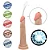Realistic big dildo Jueves Ejaculador - Pinto de borracha realístico flexível com ventosa e ejacula - 19x4,5cm - cor bege - Imagem 3