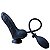 Pump Play - Pênis em silicone inflável com ventosa - 17.0 X 3.8 cm - cor preta - Imagem 3