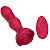 Thrusting Rose Anal Butt Plug - Plug anal recarregável com controle remoto e movimento vai e vem - Imagem 8