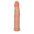 Realistic big dildo Ejaculador - Pinto de borracha realístico flexível com ventosa e ejacula - 17,5x3,5cm - cor bege - Imagem 6