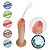 Realistic big dildo Ejaculador - Pinto de borracha realístico flexível com ventosa e ejacula - 17,5x3,5cm - cor bege - Imagem 2
