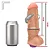 Realistic big dildo King Kong - Pinto de borracha realístico flexível com vibrador recarregável - 22x5,5cm - cor bege - Imagem 2