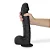 Realistic big dildo Cabeção - Pinto de borracha realístico flexível com escroto e ventosa - 31x6cm - cor preta - Imagem 1
