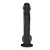 Realistic big dildo Cabeção - Pinto de borracha realístico flexível com escroto e ventosa - 31x6cm - cor preta - Imagem 6